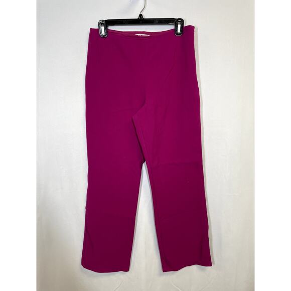 TRINA TURK Jarreau Colette Luxe Cropped Trouser Pants Fuschia Pink Size 4 - Picture 2 of 13